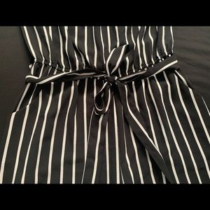 Strapless Striped Romper